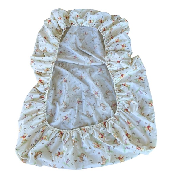 Y2K Winnie The Pooh & Friends Crown Crafts Fitted Crib Sheet Tigger Piglet GUC - Picture 3 of 10